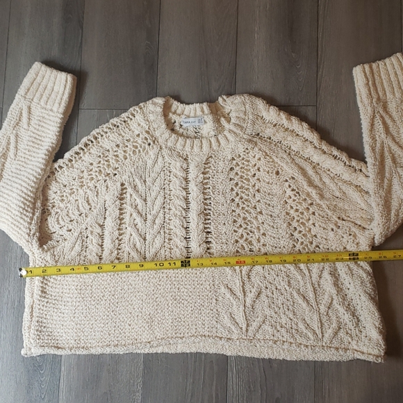 Zara chunky knit cropped sweater - Picture 6 of 9
